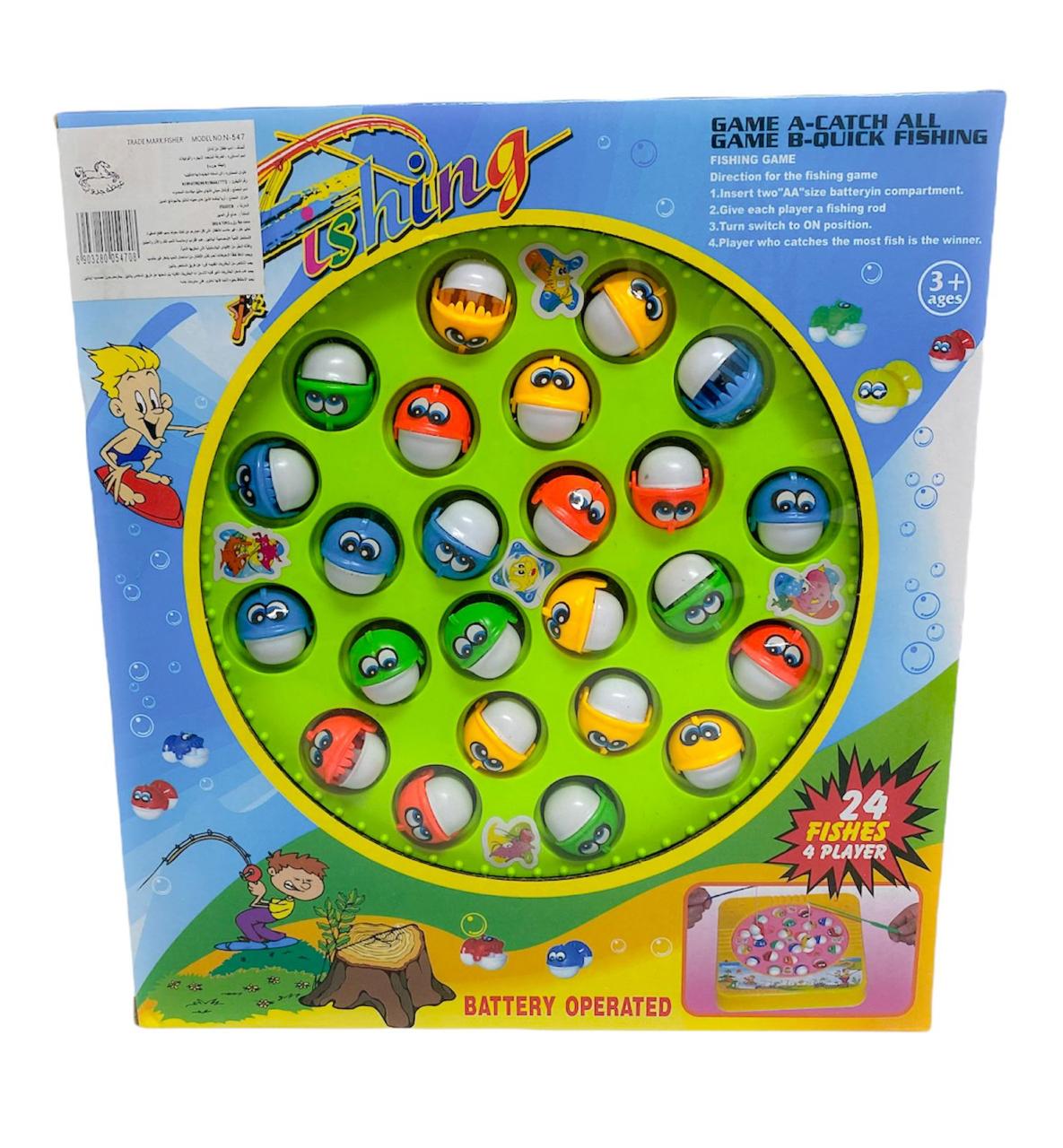 Fishing Fishing Game 24 Fish - 4 Players For Unisex, Multi Color  547-9269-027