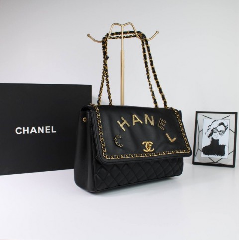 Women's leather handbag - black