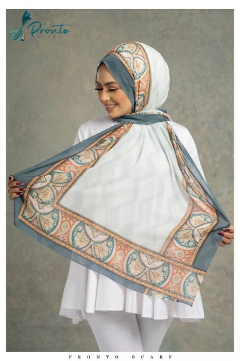 Multi Color Printed Chiffon Scarf For Women