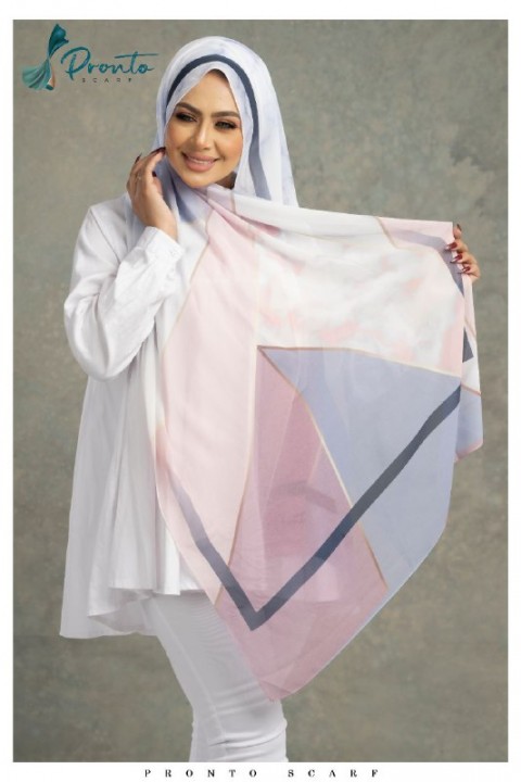 Multi Color Printed Chiffon Scarf For Women-201