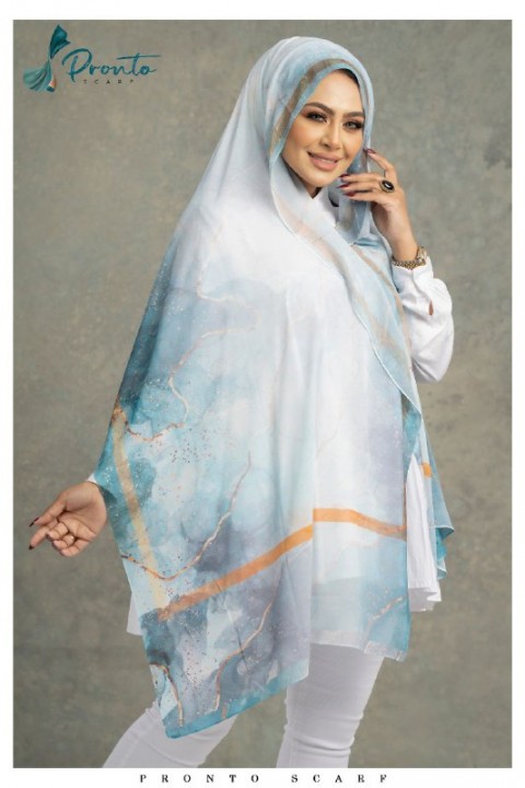 Multi Color Printed Chiffon Scarf For Women-202