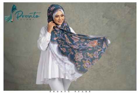 Multi Color Printed Chiffon Scarf For Women-208