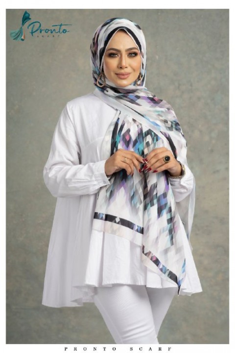 Multi Color Printed Chiffon Scarf For Women-209
