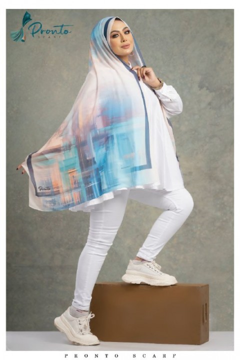 Multi Color Printed Chiffon Scarf For Women-211
