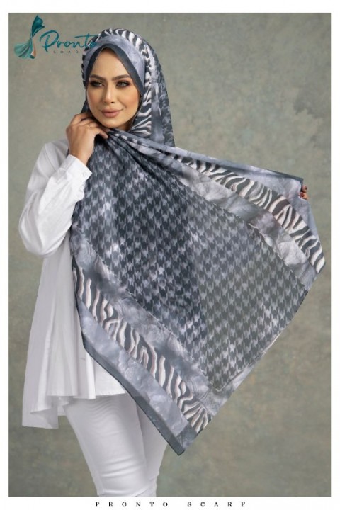 Multi Color Printed Chiffon Scarf For Women -220a