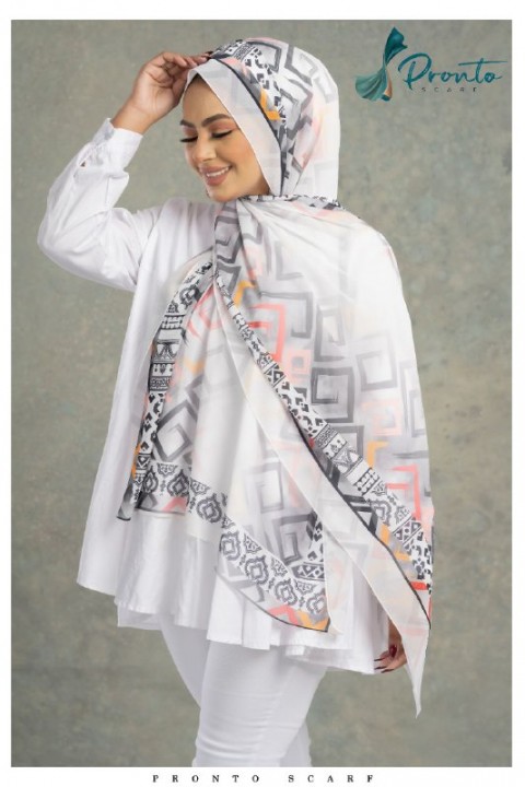 Comfortable multi-colored gradient chiffon scarf for women -234a