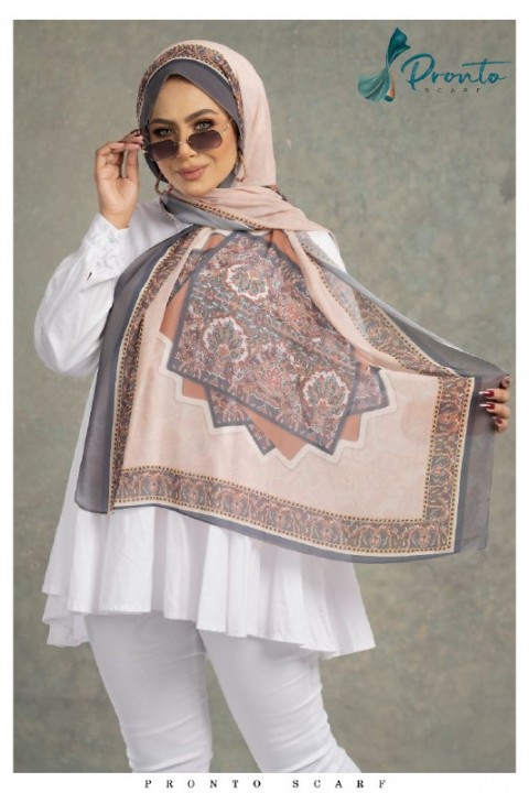 Comfortable multi-colored gradient chiffon scarf for women -235a