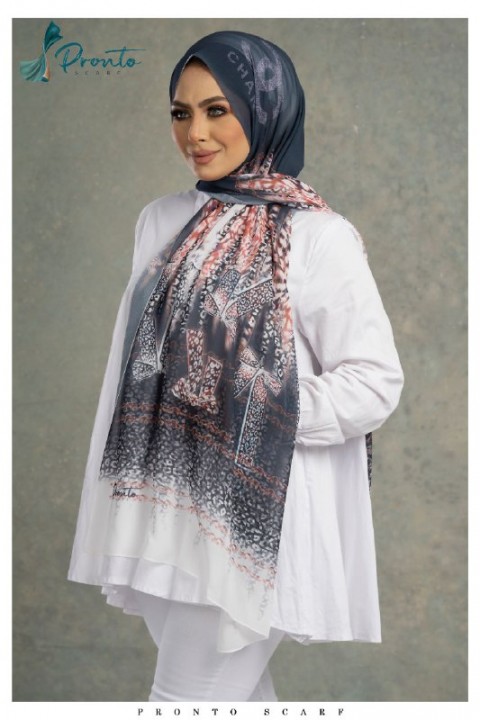Comfortable multi-colored gradient chiffon scarf for women -240a
