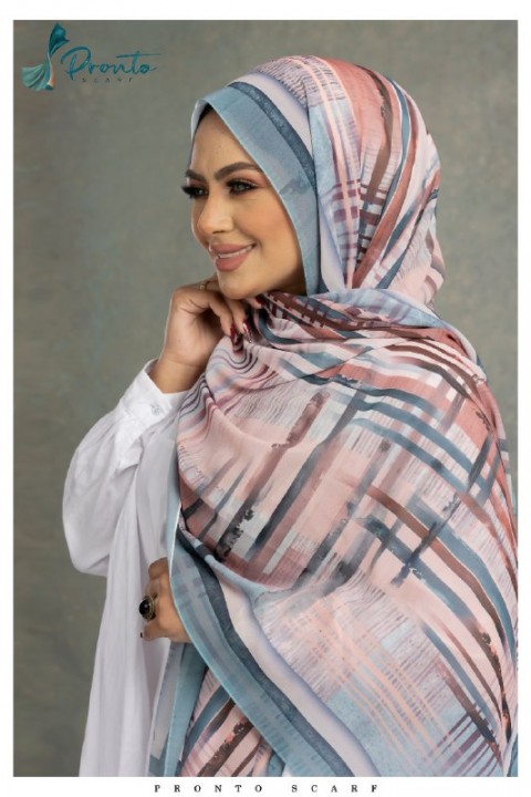 Comfortable multi-colored gradient chiffon scarf for women -241a