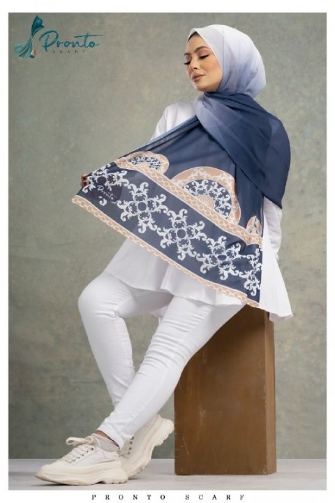 Chiffon Rectangle Hijab for Women - Multi Color -244a