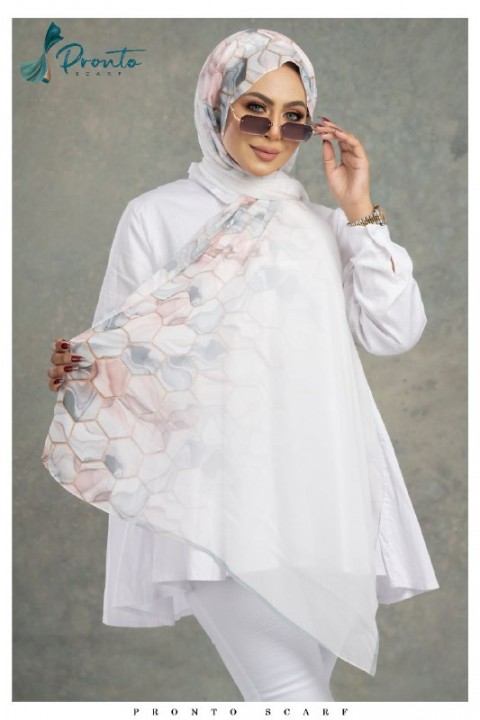Multi Color Printed Chiffon Scarf For Women-257a