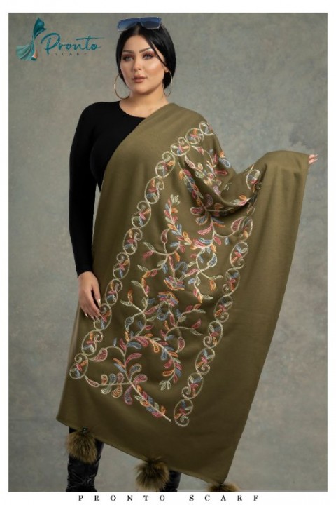 New winter shawl - Melton - women - green-263a