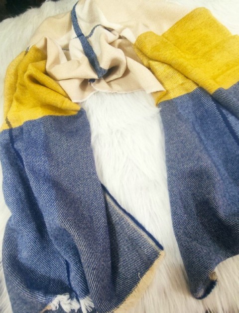 checkered winter Scarf Shawl for women-Multicolor 