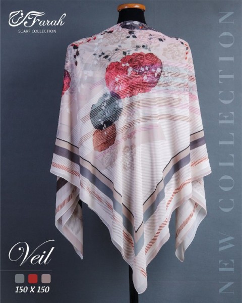 Malaysian elegant chiffon veil for women-30256