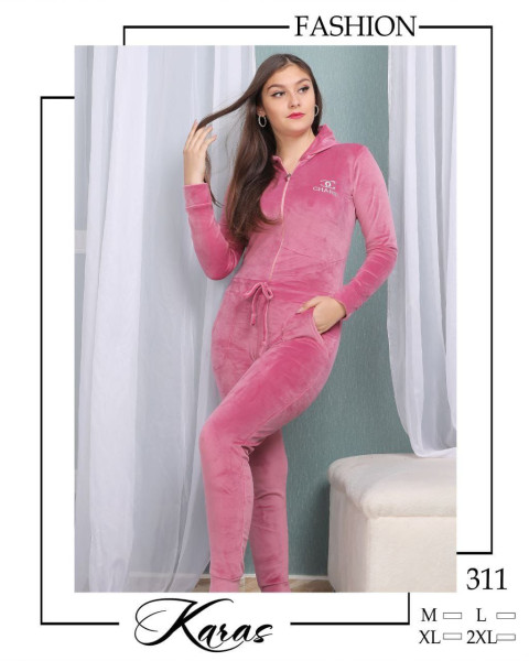 Women's pajama - plush material - pink