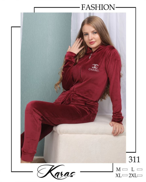 Women's pajama - plush material - red