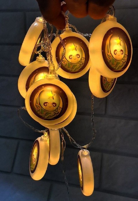 Circular lighting branch for Ramadan decoration