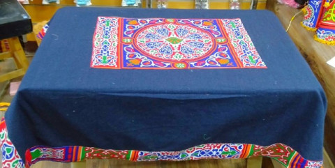 A wonderful tablecloth for the table in many colors and beautiful shapes for Ramadan decor