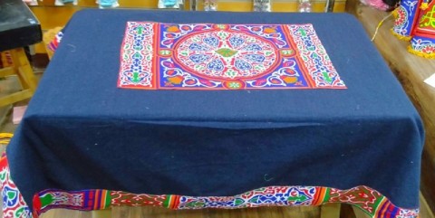 A wonderful tablecloth for the table in many colors and beautiful shapes for Ramadan decor