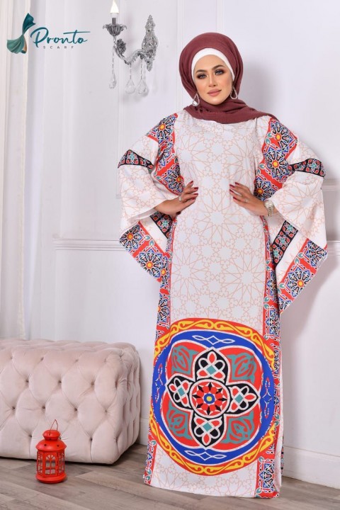 Soft leggings abaya with Ramadan patterns