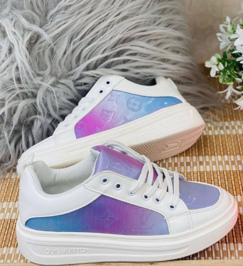 louis vuitton Casual Lace-Up Sneakers For Women-french Import-Sizes from 37 to 43-multi colour