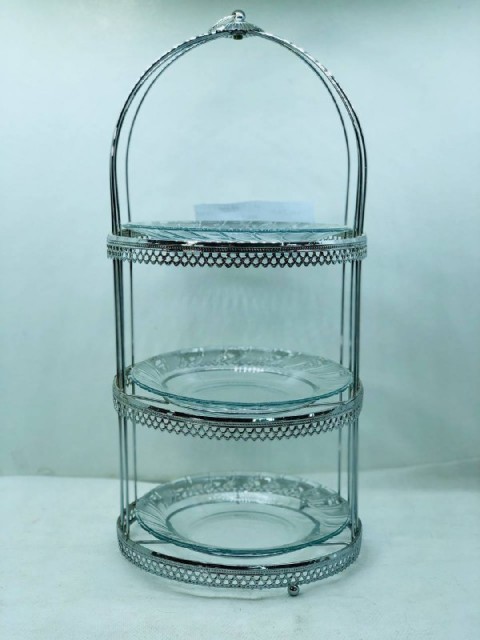 Silver dish rack 3 floors