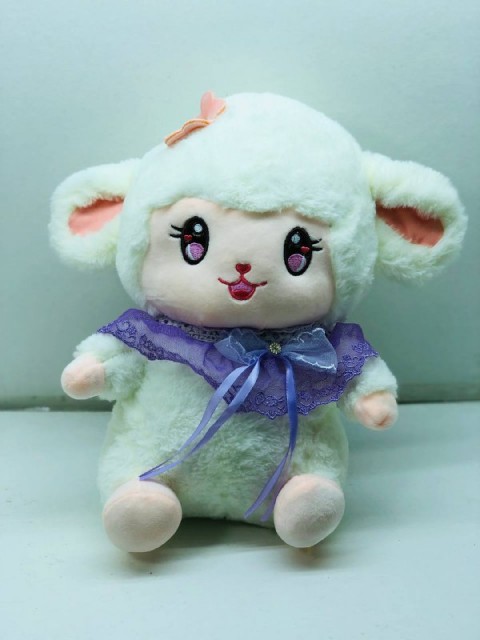 Small lamb fur with colorful keffiyeh
