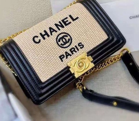 Chanel brand women Cross-Body Bag Made From Leather with chain shoulder -multi colour -mirror original-26*15-with box