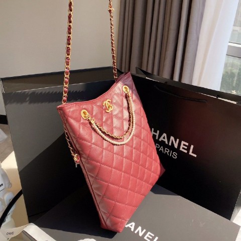 Chanel brand women Cross-Body Bag Made From Leather with chain shoulder -multi colour -mirror original-Size 30*35-with box