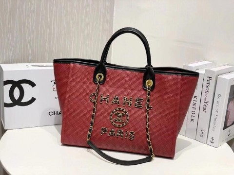 Chanel brand women handBag Made From Leather with chain shoulder -multi colour -mirror original-Size 45*29-with box