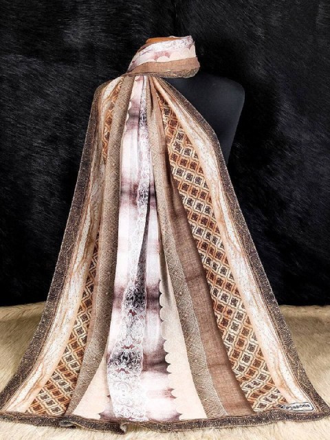 Women Veil Crepe stylish printed Women Scarf Chiffon Veil - Women Hijab. Le Voile- size 2m *73cm